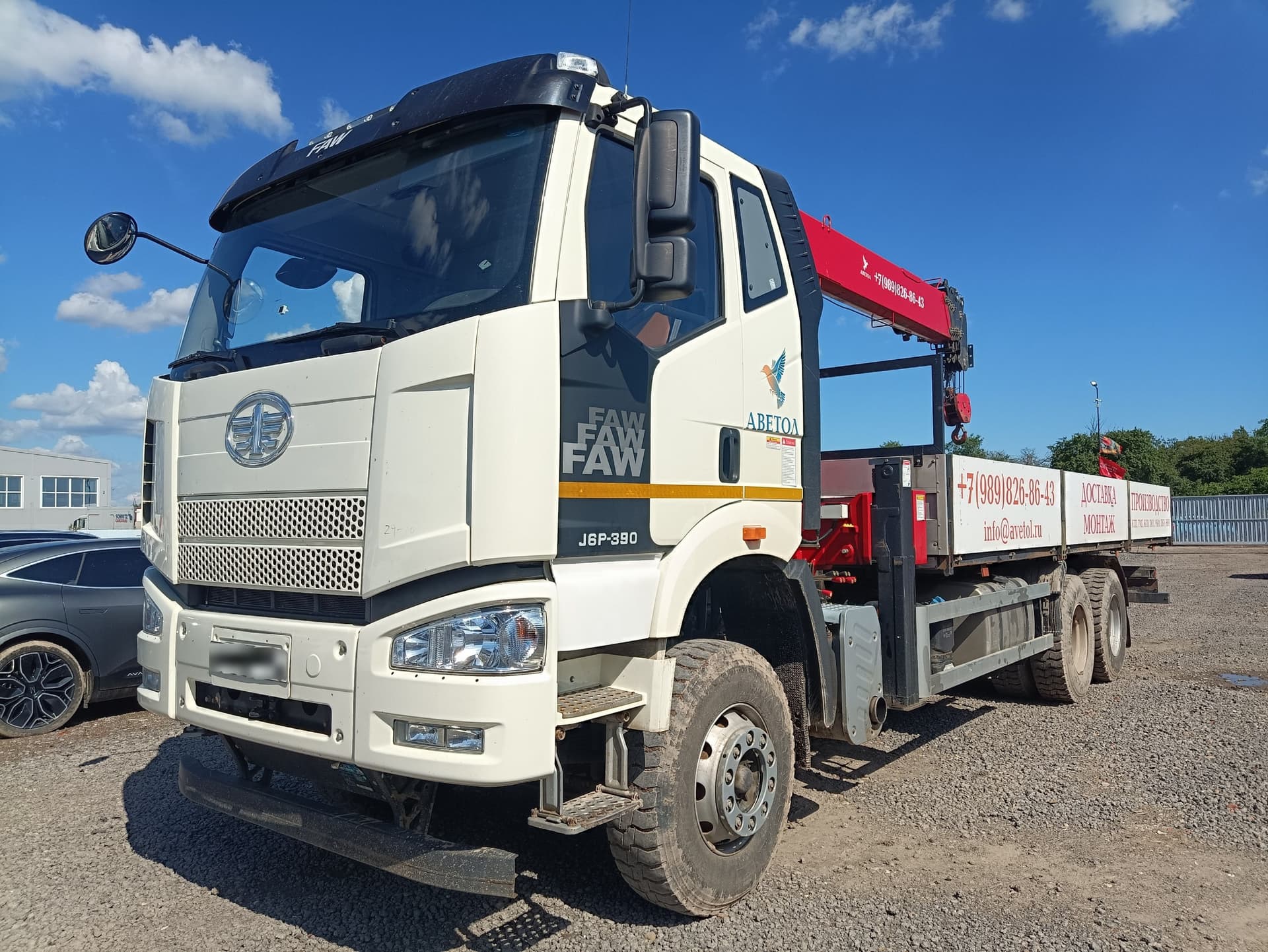 Айсин W0* на шасси FAW CA 3250 6X4 Бортовой с КМУ - 1