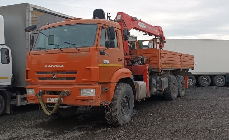 Агропромсервис 4382* на шасси Камаз 43118 6x6 Бортовой с КМУ - 1