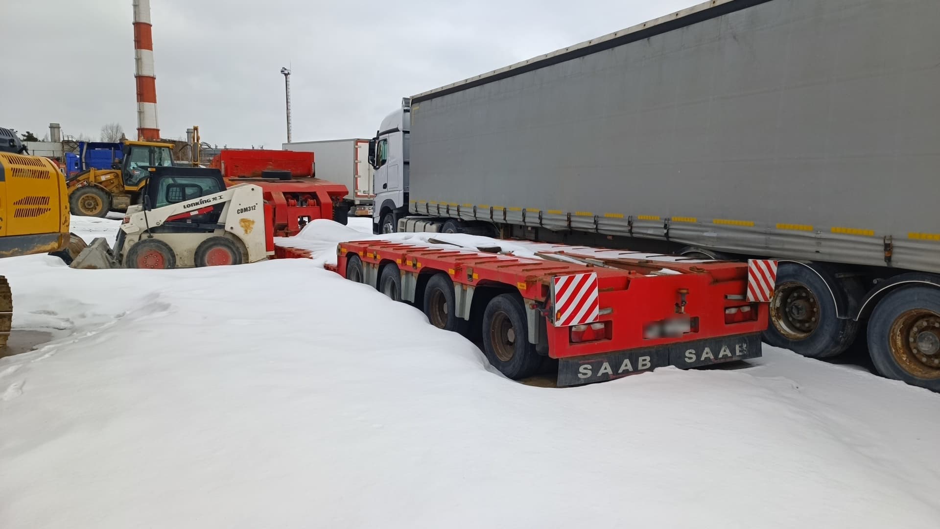 Пкф Сааб 9891* Полуприцеп тяжеловоз 4 оси - 4
