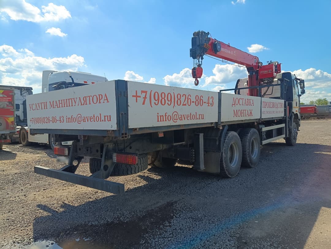 Айсин W0* на шасси FAW CA 3250 6X4 Бортовой с КМУ - 3
