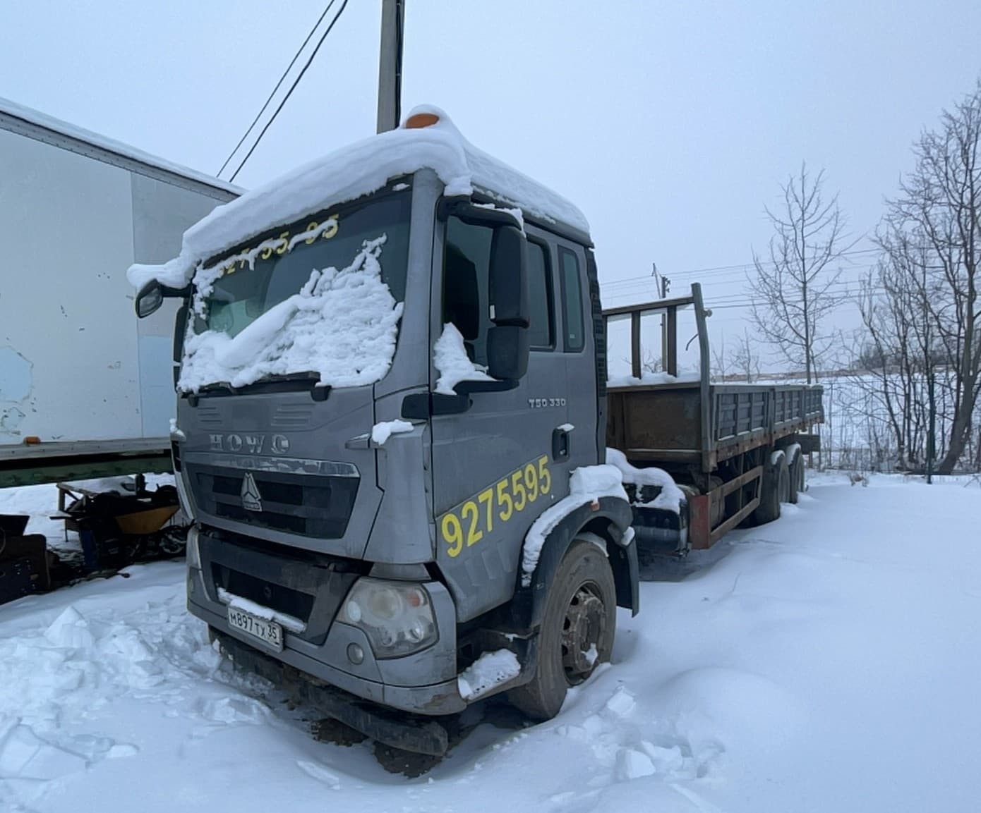 Howo T5G 6x4 Бортовой с КМУ - 1