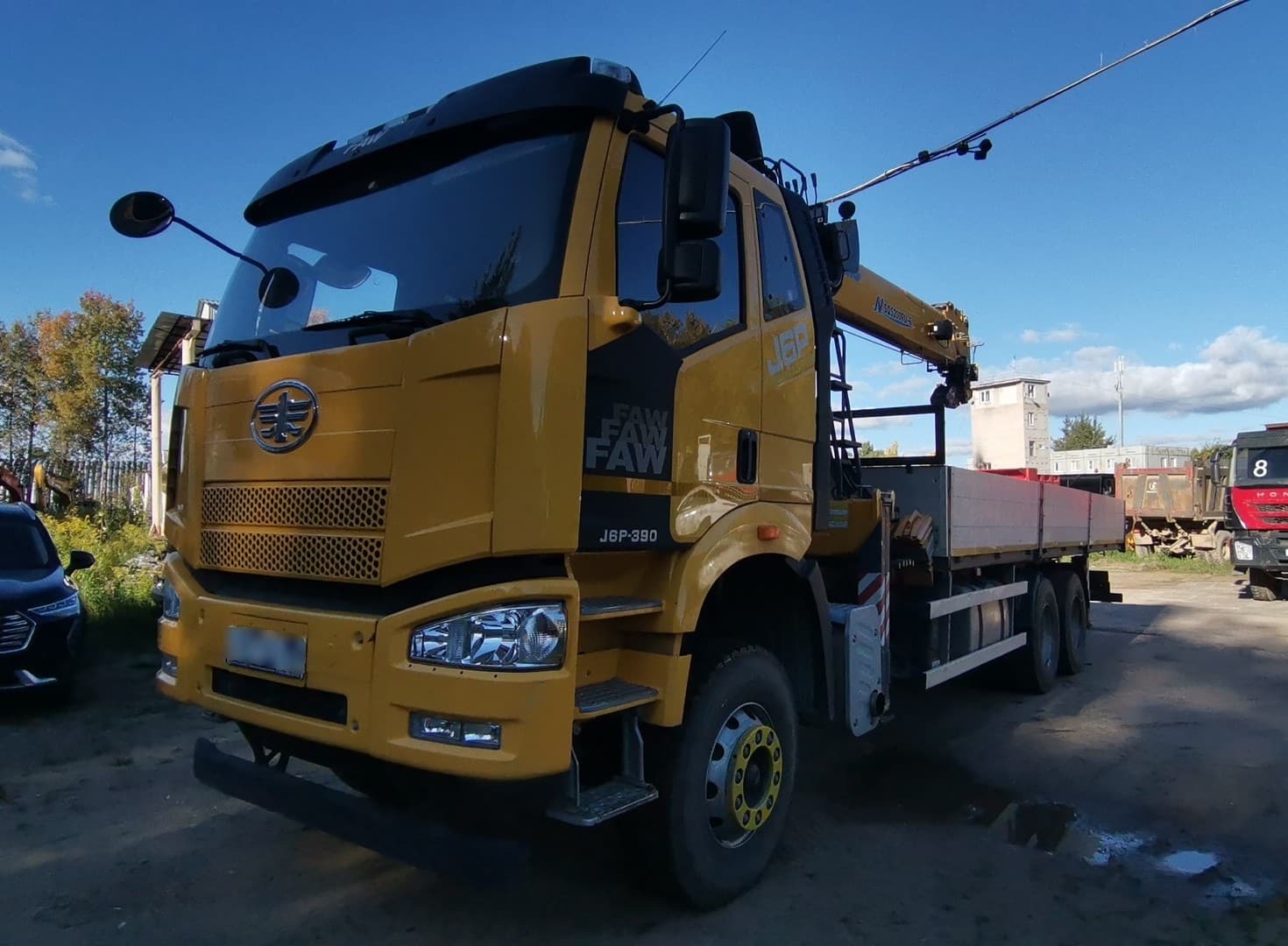 Казанский Завод Подъемных Механизмов 3250* на шасси FAW CA 3250 6X4 Бортовой с КМУ - 1