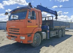 Камаз 65115 6x4 Бортовой с КМУ - 1