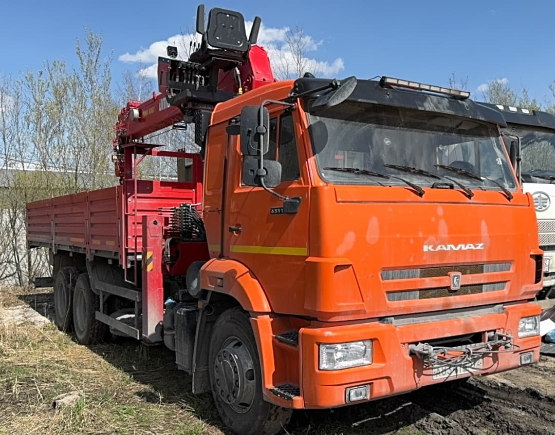Завод Асавто 3382* на шасси КамАЗ 65115 6X4 Бортовой с КМУ - 2