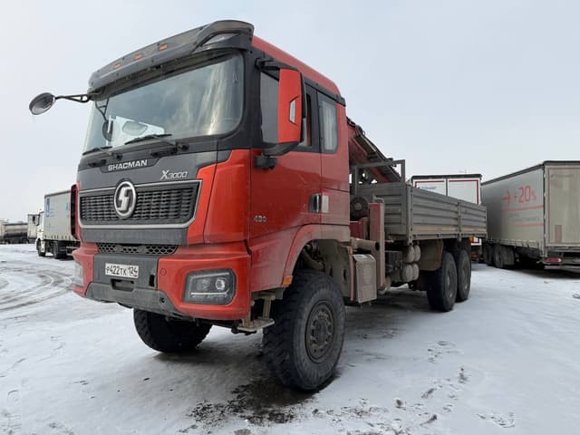 Карвинг 3370* на шасси Shacman SX3258 6x6 Бортовой с КМУ - 1