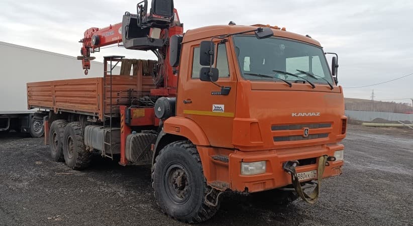 Агропромсервис 4382* на шасси Камаз 43118 6x6 Бортовой с КМУ - 2