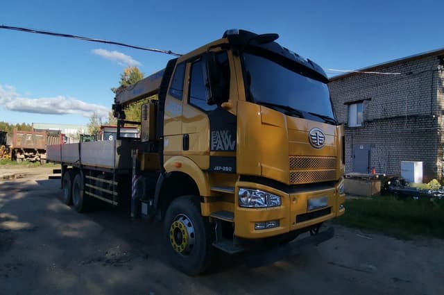 Казанский Завод Подъемных Механизмов 3250* на шасси FAW CA 3250 6X4 Бортовой с КМУ - 1