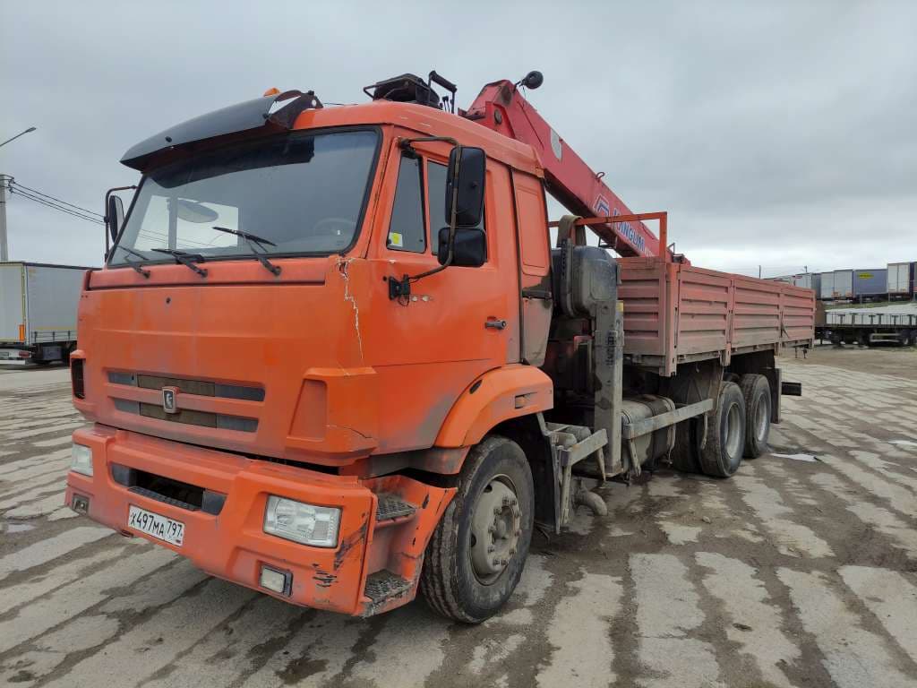 Камаз 65115 6x4 Бортовой с КМУ - 1