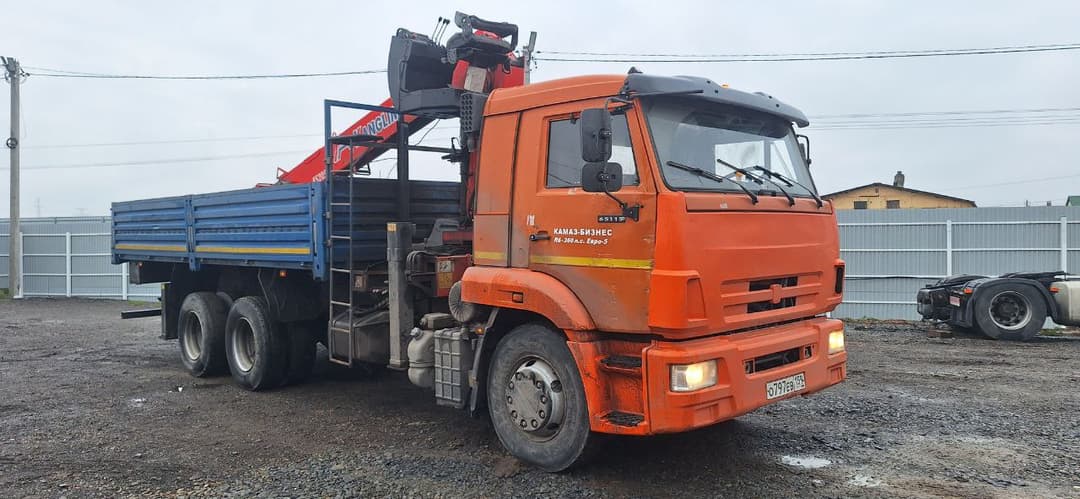 Камаз 65115 6x4 Бортовой с КМУ - 2