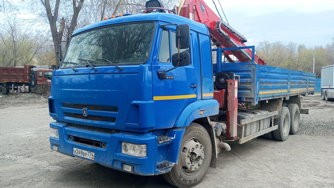Камаз 65117 6x4 Бортовой с КМУ - 1