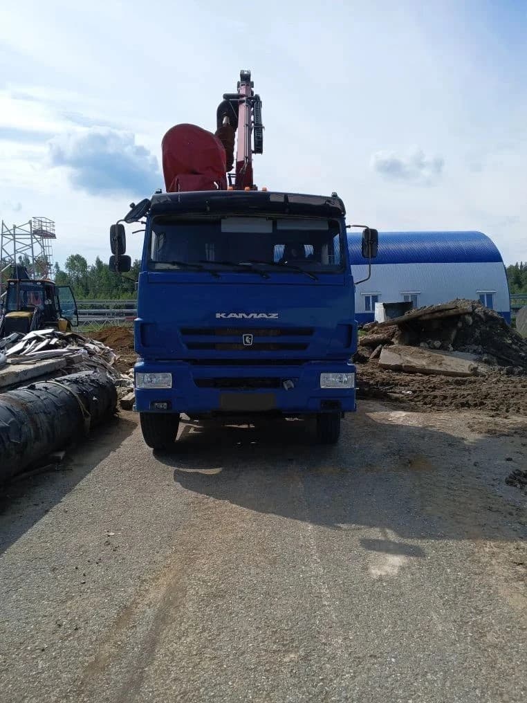 Завод Асавто 3387* на шасси КамАЗ 65117 6x4 Седельный тягач с КМУ - 3