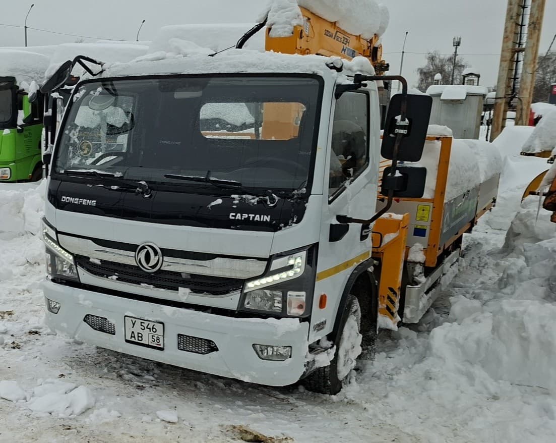 Рускомтранс DFA* на шасси Dongfeng C80 4x2 Бортовой с КМУ - 1