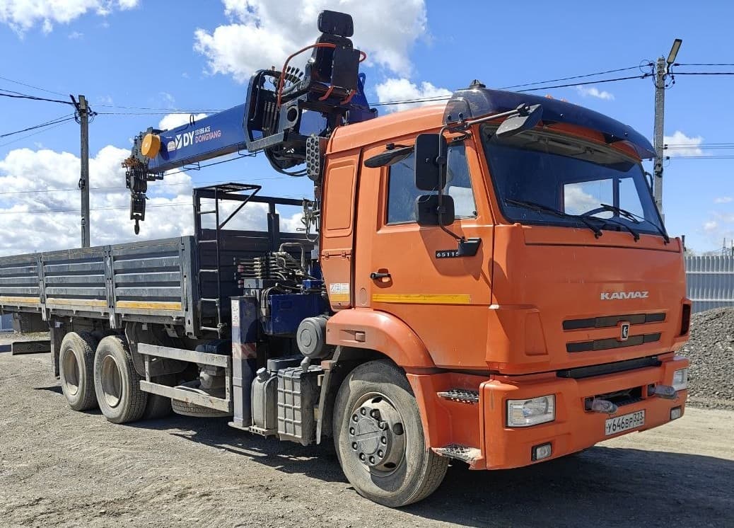 Камаз 65115 6x4 Бортовой с КМУ - 2